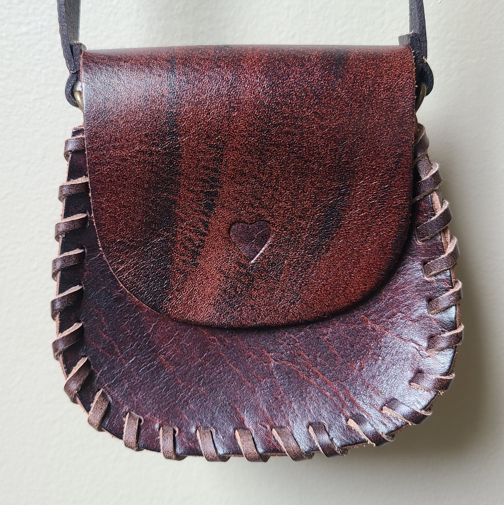 Aerie REAL Leather Purse/ Brown/ Crossbody